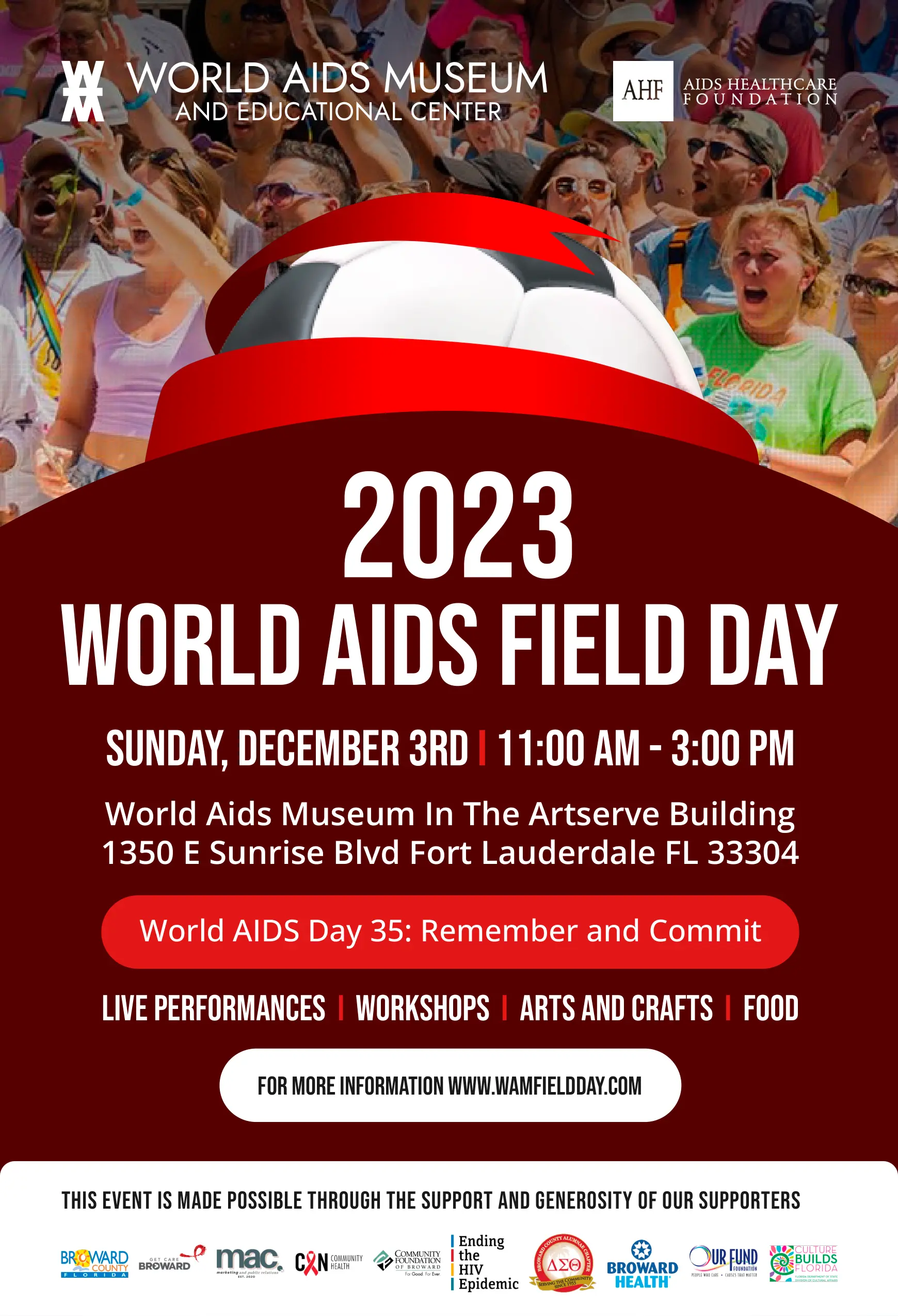 World Aids Field Day Print Flyer