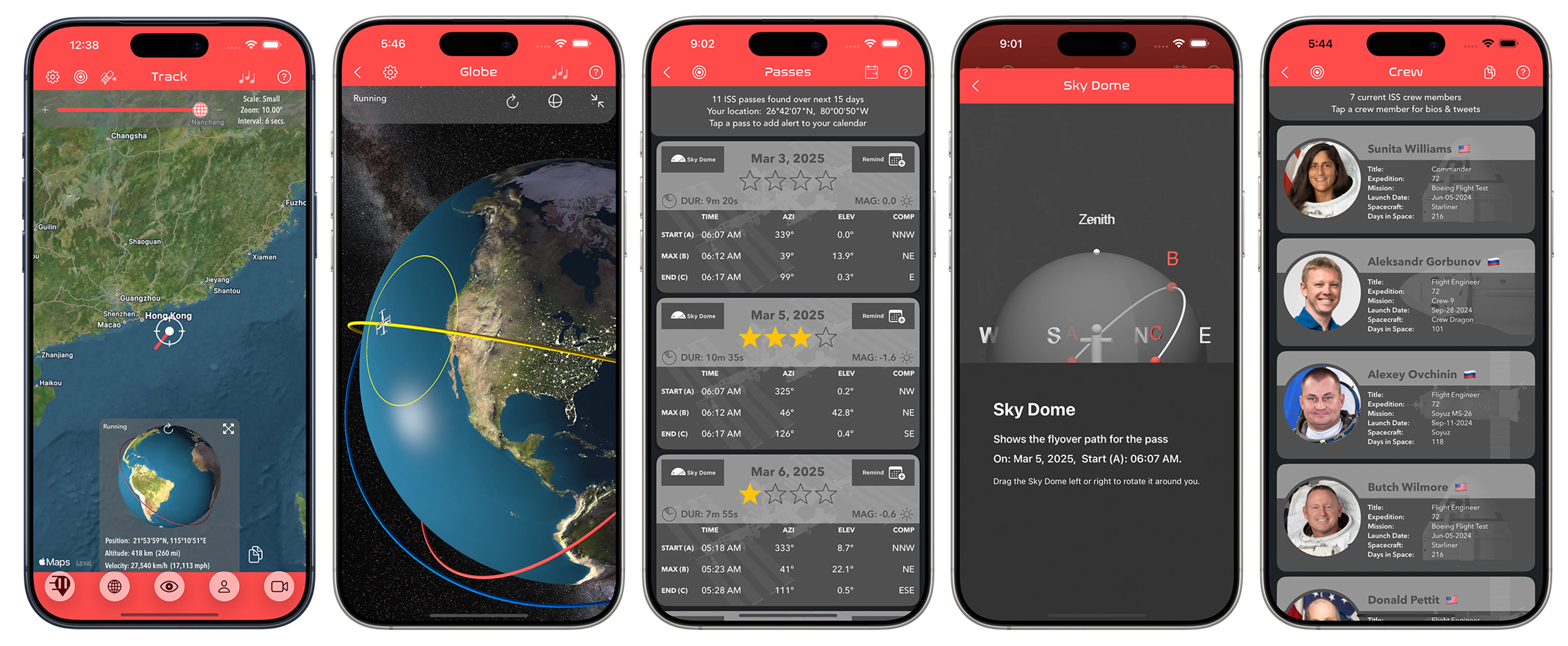 Get flyover pass predictions for ISS, Chinese space station, and the Hubble space telescope with ISS Real-Time Tracker 3D exclusively on the App Store