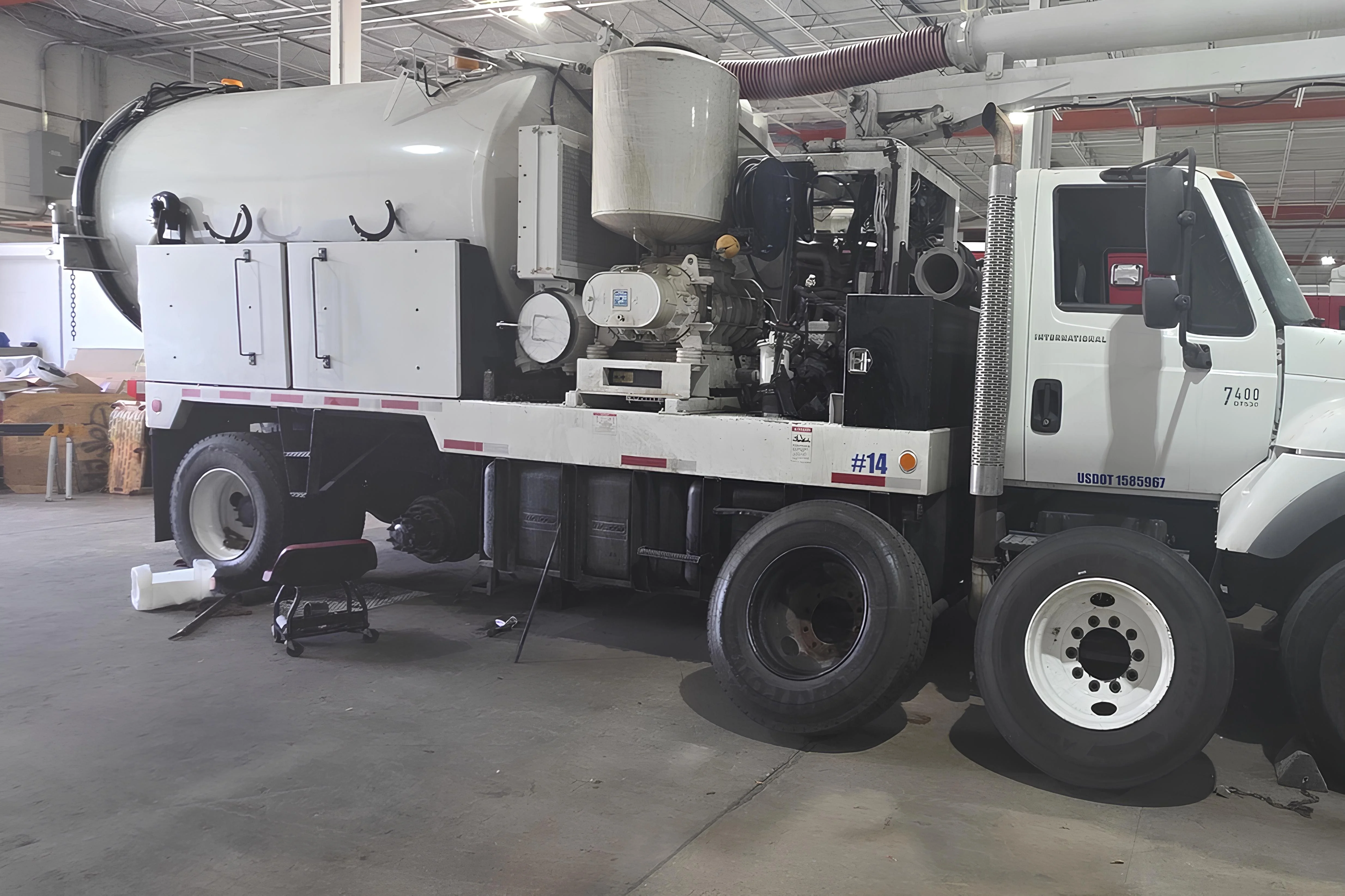 International vocational truck repair shop
