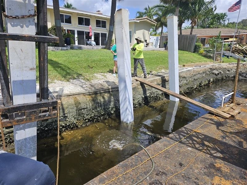 Pompano Beach Batter Piling Installation